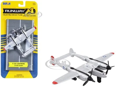 LOCKHEED P-38J LIGHTNING AIRCRAFT "US ARMY AIR FORCE" DIECAST BY RUNWAY24 RW180 - Image 1 of 2