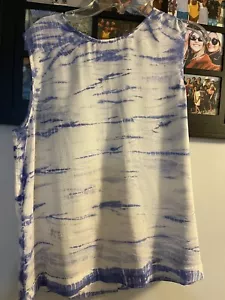 Equipment Femme S Reagan Desert Blue Tank Top Back Button Silk Blend - Picture 1 of 4