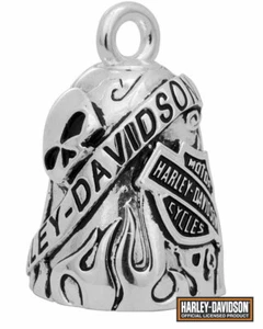 Harley-Davidson® Flaming Skull Bar & Shield Motorcycle Ride Bell de MOD® - Imagen 1 de 5