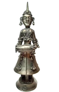 India Hindu metal musician figure with a trumpet - Picture 1 of 8