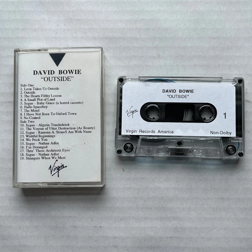 DAVID BOWIE 1. Outside The Nathan Adler Diaries 1995 US PROMO Cassette TAPE - Image 1 of 2