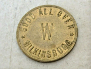 GOOD ALL OVER WILKINSBURG~FREE PARKING SHOP WILKINSBURG PA. METAL TOKEN ~ A - Picture 1 of 4