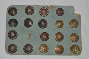 18 BOUTONS ALLEMANDS COURONNE IMPERIALE-GUERRE 1914/1914-GERMAN JACKET BUTTONS - Picture 1 of 2