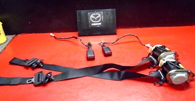 04 05 06 07 08 MAZDA RX8 RX-8 JUEGO DE CINTURÓN DE SEGURIDAD DELANTERO OEM NEGRO Foto 1 de 4