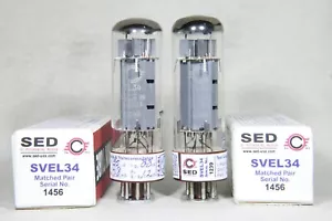 NUEVO en Caja Par Emparejado Svetlana Alado =C= EL34/6CA7 Pearl Cryo Valve Rusia - Imagen 1 de 18