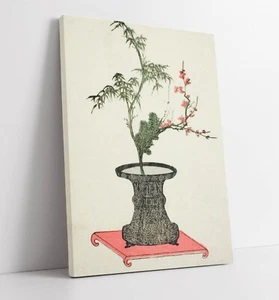 UTAGAWA TOYHIRO, THREE FRIENDS IKEBANA -CANVAS WALL ARTWORK PICTURE PRINT - Picture 1 of 2