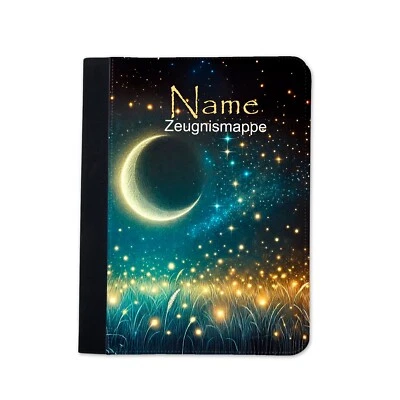 MAUS-DESIGN Zeugnismappe Glühwürmchen personalisiert mit Name Urkundenmappe Dokumente A4+
