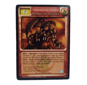 Magi Nation Duel - SANDSTONE HYREN d'Resh/Kybar's Teeth Dream Creature 2002 - Imagen 1 de 3