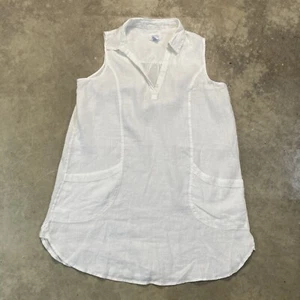 Sigrid Olson Shirt Damen klein weiß Tunika Leinen relaxed leicht Strand - Bild 1 von 11
