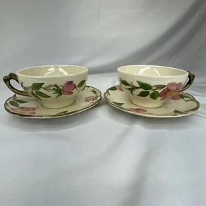 (2) Franciscan Desert Rose Vintage Tea / Coffee Cups + Saucers - Picture 1 of 10
