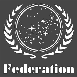 1- 8x8 inch Stencil, (PD-11) Star Trek Federation (6mil)***** - Picture 1 of 2