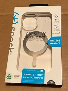 New Speck Presidio Perfect-Clear MegSafe Case for 6.1" iPhone 13 14 Oracle 4055S - Picture 1 of 9