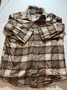 Hexagon South Polo Flanell Herren XL kariert braun grün orange 098 - Bild 1 von 6