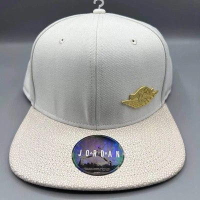 Gorra Air Jordan Hombre Blanca Pinnacle Wings Jumpman Correa Gorra Trasera Foto 1 de 4