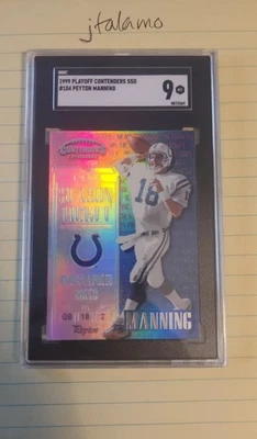 Playoff Contenders #104 1999 segundo año Peyton Manning SGC 9 Indianapolis Colts Foto 1 de 2