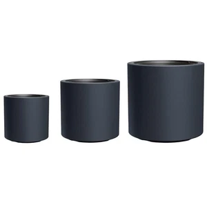 Blumentopf Blumenkübel mit Einsatz Heos, Anthrazit Kunststoff 30 / 40 / 47 cm - Bild 1 von 12