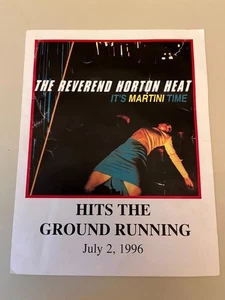 REVERENDO HORTON HEAT-Its Martini Time Bio Promo Tour Brochure 07.02.96 Vintage orig - Foto 1 di 3