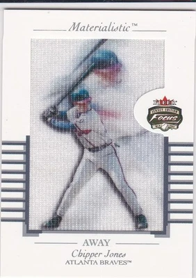 CHIPPER JONES 2002 Fleer Focus Jersey Edition BRAVES Card MATERIALISTIC $$ RARE! - Image 1 of 2