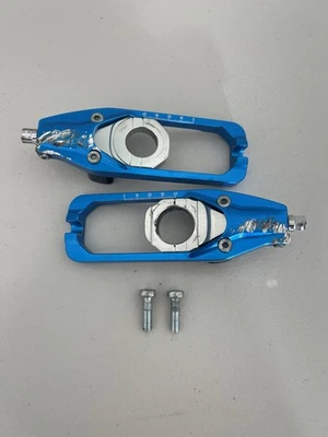 06 07 2006 2007 Suzuki GSXR600 GSXR750 Lightech Ajustadores de guía de cadena azul doblado Foto 1 de 4