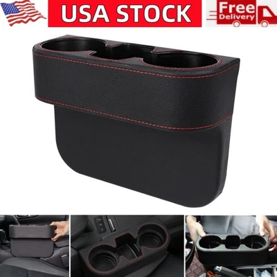 Car Cup Holder Auto Drink Holder Gap Filler Storage Box Truck Car Seat Organizer - Image 1 of 4