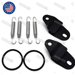 For Yamaha Banshee YFZ350 Exhaust Muffler Pipe Springs Stays Mounts Hanger 8X - Picture 1 of 4