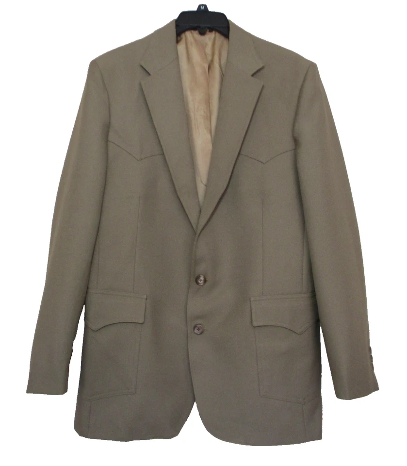 Винтажный Levis Western Blazer мужской 42L серо-коричневый ковбой спортивное пальто - Изображение 1 из 4