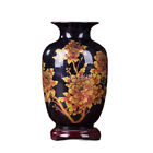Porzellan Blumenvase Kristallglasur handgefertigt glänzende Rose Vasen chinesischer Stil