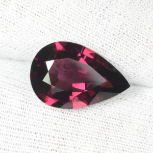 8.14 ct HI LUSTROUS PURPLE PINK RED NATURAL RHODOLITE GARNET Pear See Vdo AC - Picture 1 of 3