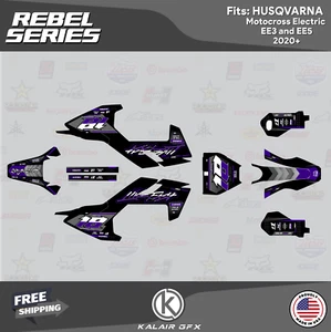 Graphics Kit for Husqvarna Electric EE3 and EE5 2020+ Rebel - PURPLE - Picture 1 of 6