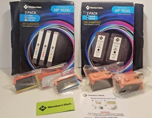 BLACK AND COLOR INK - NEW Members Mark 902XL  2 Black, 3 colors Read description - Picture 1 of 11