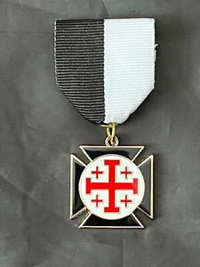 York Rite Ribbon Pin Knight Crusader Cross Templar Grand Commandery Masonic NEW! - Picture 1 of 2