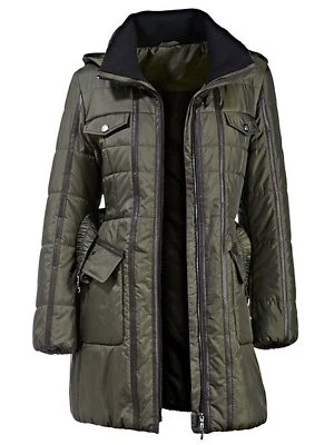 B.C. Best Connections Damen Steppjacke Steppmantel Mantel Kapuze Khaki 38 X0190 - Bild 1 von 3