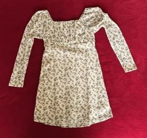 Art Class Girl's Floral Pattern 3/4 Sleeve Lined Cream Color Dress Sz: S (6/6X) - Picture 1 of 7