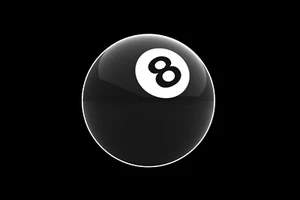 Eightball Decal 3 inches round  8ball sticker for Cuetec pool players - Picture 1 of 1