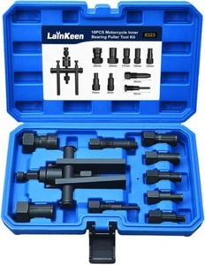 10PC Motorcycle Inner Bearing Removal Tool Extractor Puller Set Internal 8-25MM - Picture 1 of 6