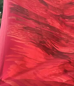 Crate and Barrel Marimekko Ulappa Red Fabric 60”x120” Tablecloth 100% Cotton EUC - Picture 1 of 8
