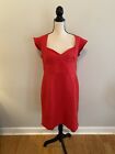 Evan Picone Red Cocktail Sheath Dress Lined Women’s Size 16 Business