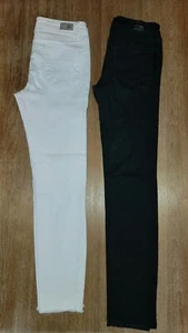 Tilly's Jeans Girls Size 12 - RSQ Jeans Lot of 2 Black / White - Picture 1 of 5
