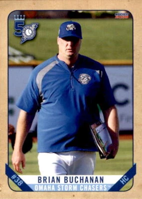 2018 Omaha Storm Chasers Choice #23 Brian Buchanan Hitting Coach Boone NC Card - Image 1 of 2