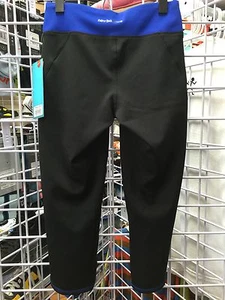 NEW BALANCE DRY SPORTLICHE DAMEN-CAPRIHOSE SMALL SCHWARZ & BLAU NEU MIT ETIKETT - Bild 1 von 4