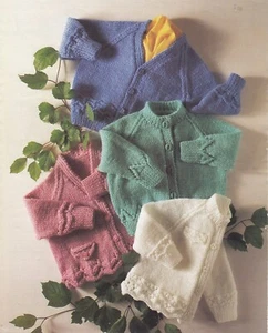 Cardigans baby toddler knitting pattern copy 8 Ply size 0 months to 2 years - Picture 1 of 2