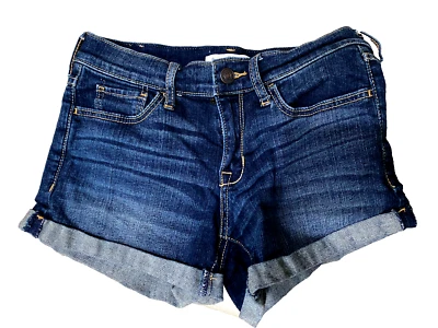 Abercrombie Fitch 0 Jeans Shorts Nueva York Talla 0 Elástico Azul Jeans Shorts 25 Foto 1 de 4