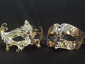 Pareja Mascarada Máscara Par Cumpleaños Boda Negro Blanco Vestido Burlesco Fiesta - Imagen 1 de 8