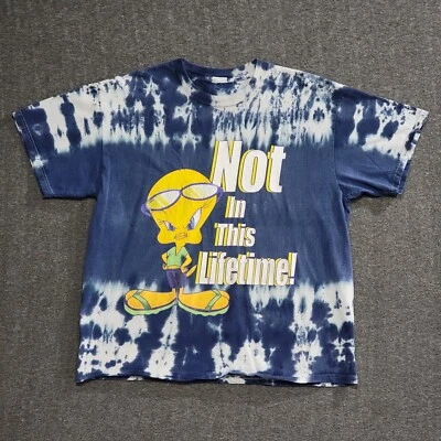 VTG Y2K Tweety Bird T-shirt Mens Size Large (see meas.) Tie-Dye Not In This Life - Image 1 of 4