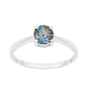 Anillo solitario London Blue Topacio 0,6 quilates plata 925 símbolo joyería nuevo - Imagen 1 de 4