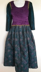 USA made Vintage Theater Dress Costume Renaissance Fair festival purple green 8 - Picture 1 of 9