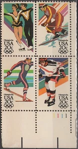 SC# 2067-70 -1984 - 20¢ 14th Winter Olympic Games - Mint NH Plate Block of 4 - Picture 1 of 1