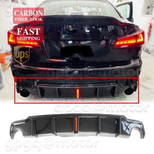 GI I Carbon Rear Diffuser W/LED JDM Style For Lexus IS250 IS350 2006-2013 Bumper - Picture 1 of 5