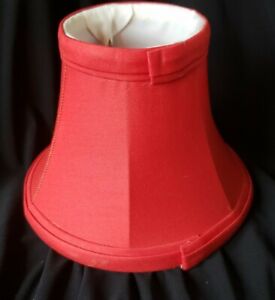 Chandelier Lamp Shades, Set of 4 Soft Bell 3"x 6"x 5" Scarlet Red