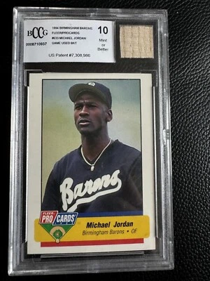 Michael Jordan 1994 Fleer Pro Cards / Birmingham Barons Baseball Rookie BCCG 10. - Image 1 of 4